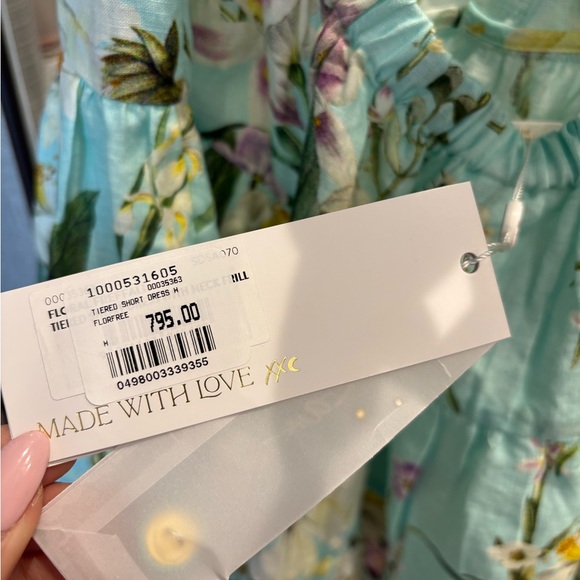 Camilla Floral Freefall Mint Green Dress - Picture 9 of 10